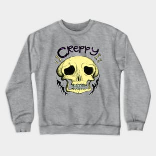 Creppy Halloween Skull T Crewneck Sweatshirt